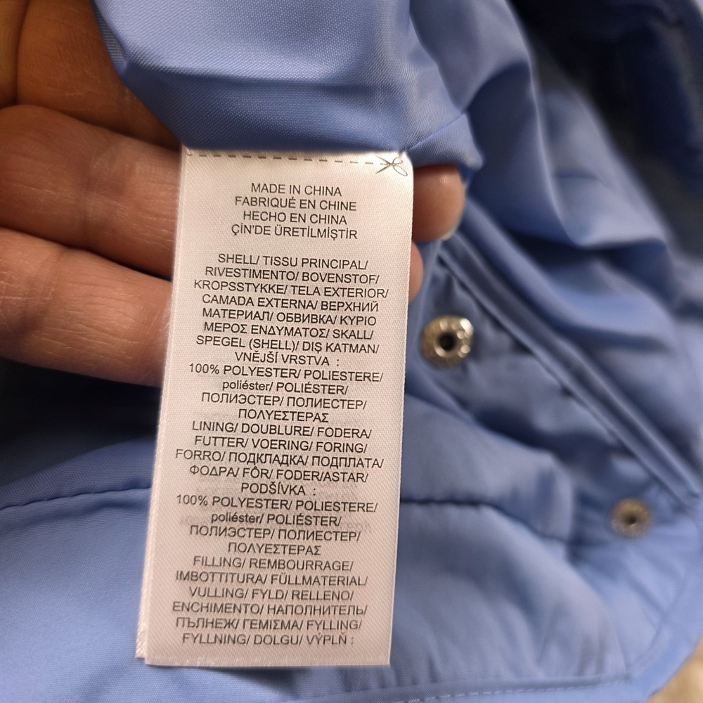 Lauren Ralph Lauren Diamond Quilted Puffer Jacket Womens XS Light Blue - Picture 9 of 10